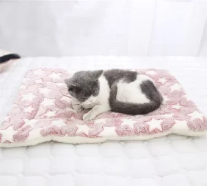Double Sided Soft Flannel Cashmere Thickened Keep Warm Pet Beds Soft Fleece Pad Pet Blanket Bed Mat for Cushion Home Rug