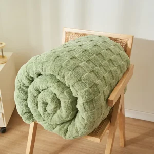 Double Sided Waffle Blanket for Winter Thickened Knitted Office Nap Blanket Warm Shawl Bed Dormitory Bed Sheet Eco Friendly