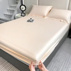 Double Size 3 Piece Fitted Sheet Set (160×200) 300TC Polyester Cotton Soft Durable Comfortable Bedding