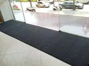 Double Stripe PVC Entrance Mat Non Slip Door Floor Mat Dirt Trapper Commercial Use Durable Mat