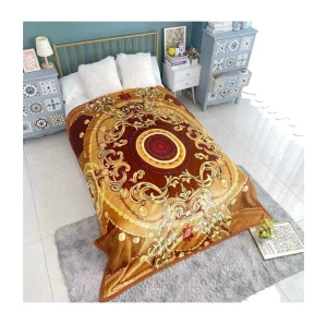 Double Thick Chunky Soft Fleece Plush Bed Blanket Thicker and Warming Raschel Blankets for Winter