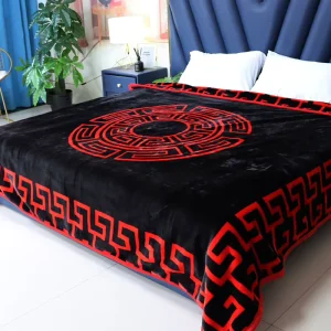 Double Thick Chunky Winter Soft Mink Blanket Thicker and Warmer King Size Raschel Blanket for Bed