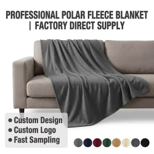 Double-brushed Solid Color Warm Throw Blanklet Hotel Polar Fleece Polyester Bed Blanket