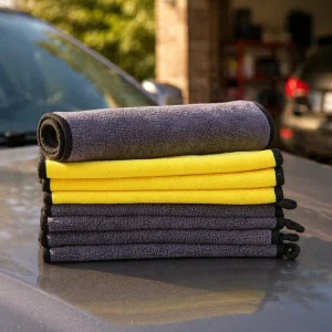 Double sided Coral Fleece Car Towel Two Tone Highly Absorbent Thickened Lint Free Protects Paint Washes Car Cleaning Cloth