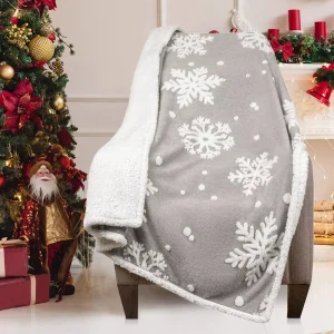 Double sided Jacquard Sherpa Blanket Super Soft Throws Blanket for Sofa