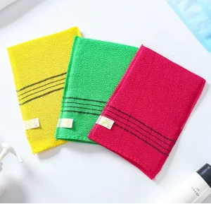 Double-sided Towel Body Scrub Shower Towel Korean Exfoliating Bath Washcloth for Adults Coarse Grain Brush