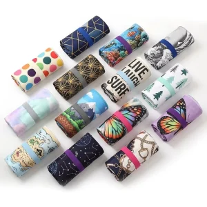 Double sided Velvet Eco Friendly All Season Beach Towel Elastic Band Soft Quick Dry Sand free Printed Blanket Women Men Travel