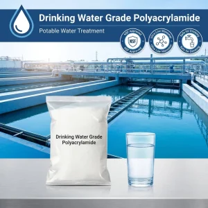Drinking Water Grade Polyacrylamide PAM Potable Water Treatment Ultra Low Monomer Safe for Drinking Plant Flocculant
