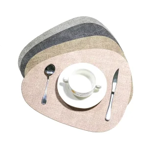 Drop Shape Non-Slip Waterproof Heat Resistant PVC Placemat for Kitchen Dining Table Wipeable Mat Restaurant