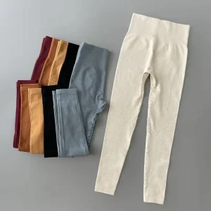 Dropshipping Home Textile Women Solid Threaded Leggings Elastic Slim Sports Yoga Pants Spring Summer Outer Wear Women Intimates