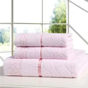 Dropshipping Three Piece Quick Dry Bamboo Fiber Bath Towel Set for Home Use