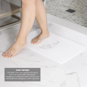 Drying Stone for Kitchen Counter Stone Bath Mat Super Absorbent Bath Mat Non slip Diatomite Stone Dry Mat for Kitchen