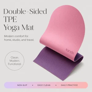 Dual Color TPE Yoga Mat Non Slip Thick Mat for Fitness and Home Use