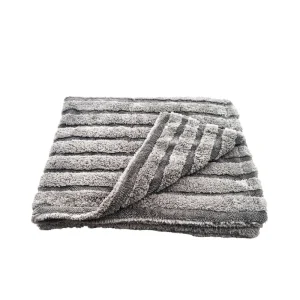 Dual Sided 50x80cm Knitted Microfiber Car Detailing Towel Quick Dry Striped Coral Fleece Hybrid Twist Cloth for Drying
