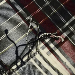 Dual Sided Velvet Knitted Timeless Tartan Throw Extra Plush Slim Washable All Year Sofa and Bed Cover Blanket