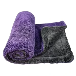 Dual color Twist Loop Car Towel Premium Super Absorbent Lint free Colorful Microfiber Drying Cloth