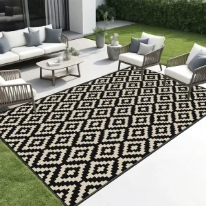 Dual sided Waterproof Outdoor Floor RV Camping Carpet Portable Courtyard Lawn Carpet for Home Beach Mat Polypropylene Seagrass