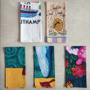 Durable 100% Cotton Kitchen Tea Towel Multi Color Dish Towel Quick-Dry Print Fruit Pattern