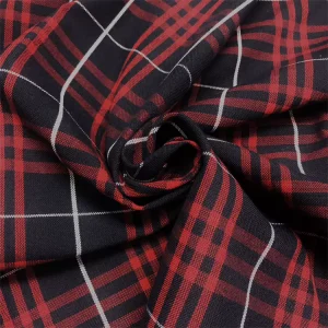 Durable 100% Polyester Plaid Yarn Dyed Fabric for School Skirts Anti pilling Wrinkle Resistant Tartan Fabric for Uniforms