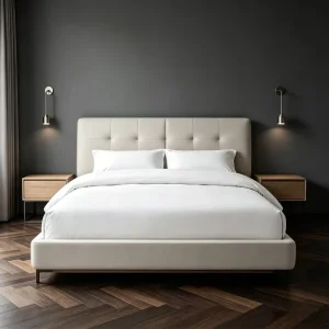Durable 60S 100% Cotton White Bed Linen Set, 4-Piece Hotel Grade Bedding with Fitted Sheet, Duvet Cover & Pillowcases