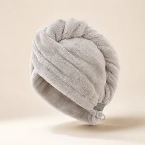Durable Absorbent Fuzzy Antibacterial 25*80cm 125g Custom Logo Hair Drying Towel for Beauty Spa Hair Salon