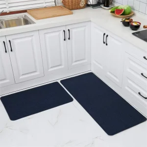 Durable Anti-Slip Absorbent Kitchen Runner and Mats Sets Machine Washable Dirt Resistant Kitchen Floor Mat