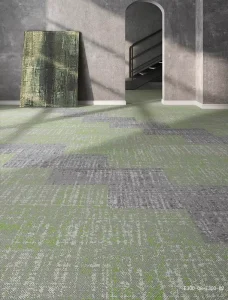 Durable Commercial Washable Cushioned Thick 66.6*66.6cm Polypropylene Office Carpet Tiles PE Backing Fireproof Anti-static