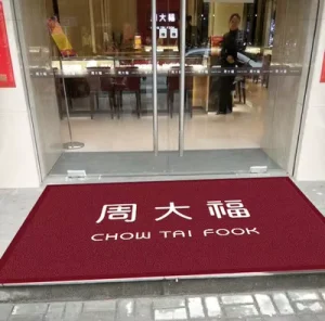 Durable Eco Friendly Custom Printed Waterproof Non Slip Entrance Floor Mat for Retail Shop Hotel Lobby PVC Coil Logo Mat