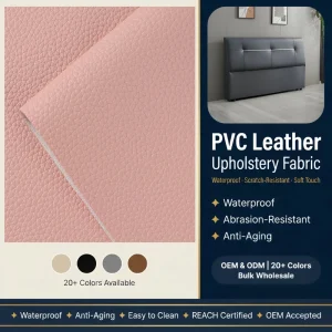 Durable Genuine Leather Like Appearance Furniture PVC Leather for Headboard Upholstery