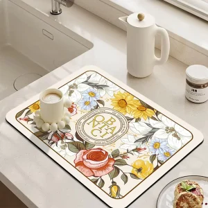 Durable Heat Resistant Non Slip Stain Resistant Faux Leather Place Mats Classic Style Washable Desk Dining Table Mat