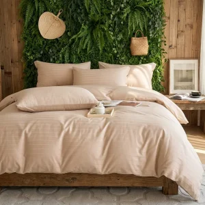 Durable Hotel Quality Solid Bedding Set 4pcs for Commercial Hospitality Guest Room with Wrinkle Free Microfiber