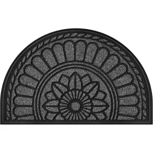 Durable Indoor Outdoor Semi Circular Door Mat Non Slip Entrance Doormat with Custom Logo Rubber Doormat