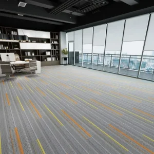 Durable Interlocking Long Linear Carpet Planks Anti-fouling Anti-slip Removable Floor Carpet for Business Office Reception Area