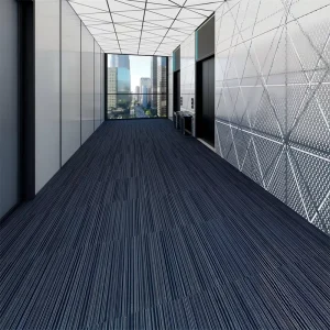 Durable Loop Pile Carpet Tiles Fire Retardant Floor Tiles for Government Office and High Traffic Corridor Supply