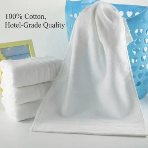 Durable Manufacture White 100% Cotton Bath Towel Sheet Quick Absorption Super Soft Custom logo No Shedding for Luxury Hotel