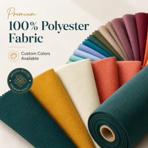 Durable Matte 100% Polyester Matte Broken Card Fabric 130g 150cm Width Breathable Stiff Structured Wear Textile
