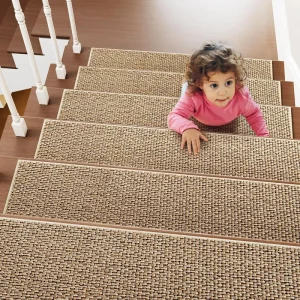 Durable Non Slip Polyester Stair Mat for Room Door Area Antimicrobial