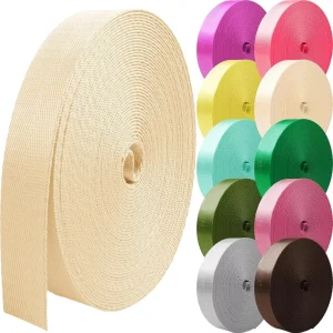 Durable Nylon Flat Webbing Sling Herringbone Pattern Strap for Bag Handles Luggage Tags Seat Belts and Sporting Goods Equipment
