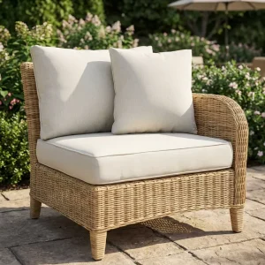 Durable Outdoor Patio Cushions Water Weather Resistant UV Stain Resistant Seat Cushions Foam Lumbar Pillows Seat Cushions