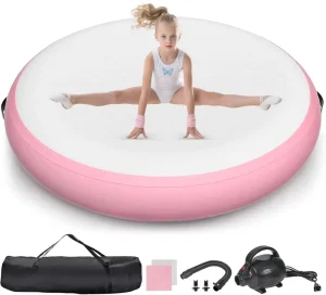 Durable PVC Inflatable Yoga Tumbling Mat Customizable and Portable for Home Exercise
