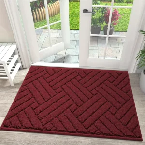 Durable Polypropylene Modern Door Mats Absorbent Non Slip Washable Entrance Rugs