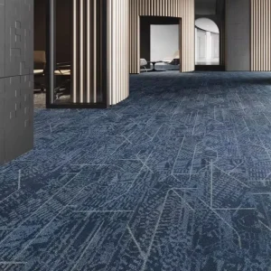 Durable Printed Carpet Roll Anti-Slip Anti-Static Washable Hotel Hallway Wall-to-Wall Flooring Geometric Pattern