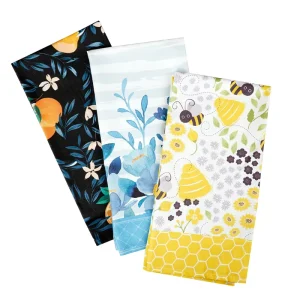 Durable Soft Washable Reusable Eco friendly Quick Dry Custom Printed Pattern Kitchen Home Cotton Tea Towel