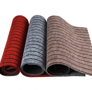 Durable Stripe Entrance Carpet Custom Size Colors Floor Mat Low Profile Rug Trap Dirt for Front Door