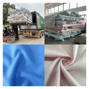 Durable Tear Resistant Plain Dyed Full Polyester Woven Fabric Lightweight Solid Color Woven Polyester Textile