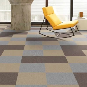 Durable Thick Commercial Square Adhesive Carpet Floor Tiles 50*50 Removable Office Rug for Home Use on Sale