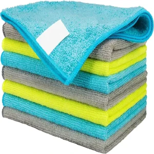 Durable Thick Microfiber Kitchen Cleaning Rag Custom Logo Label Multi-Functional Cleaning Cloth Towels Highly Absorbent