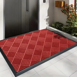 Durable Thin Rubber Backed Door Mat Non Slip Doormat Outdoor Entryway Welcome Mats Dirt Trapping Absorbent Property Front Indoor