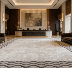 Durable Washable Anti Slip Hotel 3D Printed Carpeting Wall to Wall Room Carpet for Banquet Hallway