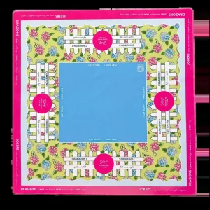 Durable Washable Garden Floral Mahjong Mat Rubber Material Quick Dispatch Rolled Packed for Card Games Board Play Surface